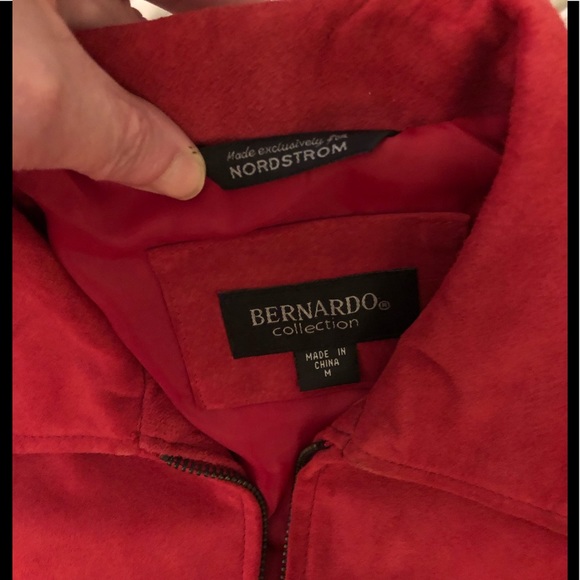 Nordstrom- Bernardo Red Leather Jacket - Picture 3 of 5